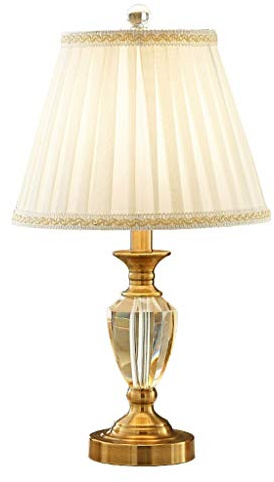 Lámpara de mesita de noche Lámpara de mesa de cristal clásica Lámparas de noche para sala de estar Dormitorio Lámpara de mesa Lámpara de mesa good