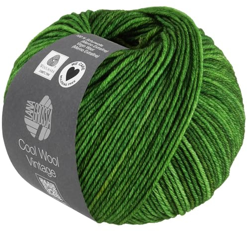 LANA GROSSA Cool Wool Vintage | Merinoklassiker mit Ton-in-Ton Farbeffekt | Handstrickgarn aus 100% Schurwolle (Merino extrafein) | 50g Wolle zum Stricken & Häkeln | 160m Garn FB 7374