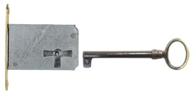Holzando Möbelschloss Einsteckschloss mit Schlüssel 001200-3013.03 Rechts - Dornmaß 40mm - Halmlänge 52mm