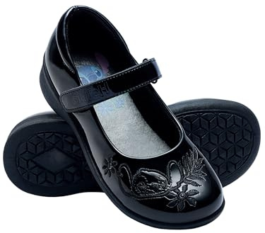 Disney Lilo and Stitch School Shoes for Girls | Girls Black Shoes | Official Stitch Merchandise | Black 11