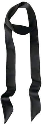 Damen Satin Gürtel,Seidenhaarband,Madame Atmungsaktive Krawatte,Band Imitated Silk Lange Schal Kleid Bund Hut Zubehör,Mode Stoffgürtel Accessoire,Frau Dekorative für Haartuch,Hutband,Waist(Schwarz)