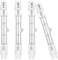 EKSAVE Lot de 4 ampoules halogènes R7s 78 mm 80 W = 100 W 230 V 2700 K Blanc chaud 1530 lm Intensité variable