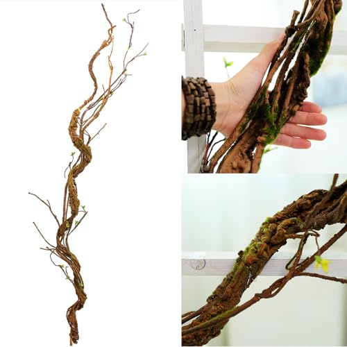 Fosolasi Plantes murales artificielles Flexibles (1,7 mètres) - Branches de Cerisier, Liane tressée, Guirlande pour décoration de Mariage, Jardin, Maison, Noël.