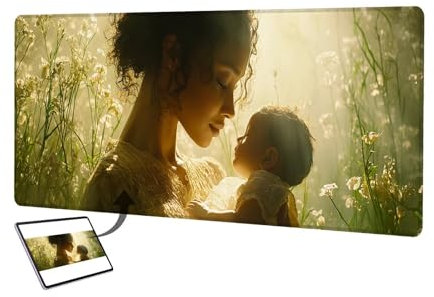Personalisiertes Mousepad mit Foto, 1200x600mm Gaming Mauspad Personalisiert, Mauspad Selbst Gestalten, Schreibtischunterlage mit rutschfeste Unterseite, Personalisierte Geschenke für Gamer, Büro Q-0