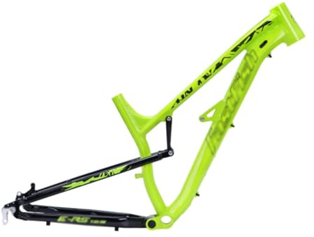 ZECHAO Mountainbike Rahmen 27,5 Zoll, Schnellspanner 9 * 135 MM Aluminiumlegierung 44-55 MM Steuerrohr Fahrrad Softtail Rahmen 2,4-Zoll-Reifen(Green)