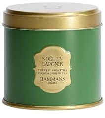 Dammann Christmas Tea Green - Noêl en Laponie - Thé Vert Aromatisé Cannelle, Canneberge, Orange - 100g de thé en boîte