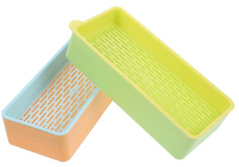 TOYANDONA 2 Plantas Hidropónicas para Gatos Diseño Rectangular y Doble Capa, Cultivo sin Tierra y Riego Conveniente para Uso Hogar, Juego de 2 Cajas de Hierba para Gatos