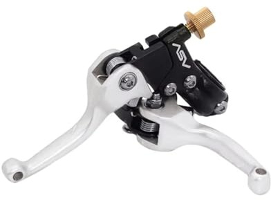 ZVZGPGKLTC Clutch Replacement Motorcycles Part 7/8'' 22mm Levers Brake Handle Clutch Bull Horn Corrosion Protection for Most Motorcycles Adjustable Handlebar Lever(Silver)