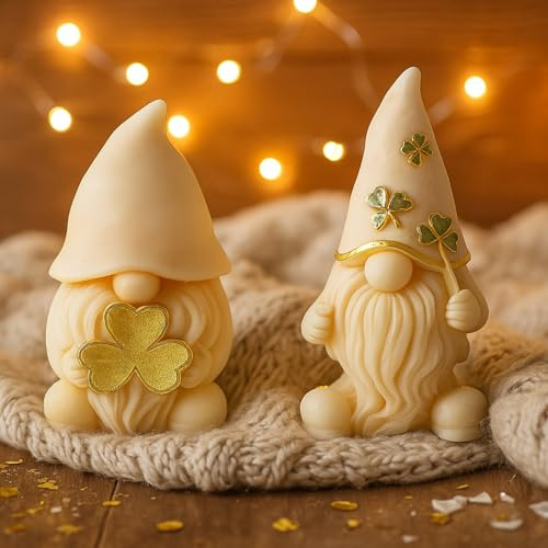 Silikonform Weihnachten Wichtel, 2 Stück Silikonformen Gießformen Weihnachten Kerzenformen zum Gießen Gießformen Silikon Weihnachten Silikonform Wichtel Gips Zum Gießen für DIY Weihnachtsdeko