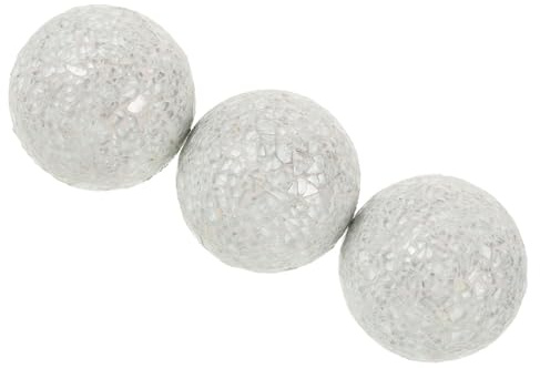 TOVINANNA Bolas Decorativas De Cristal 8 Cm Mosaico Vidrio Accesorios para Hogar Oficina Decoración Mesa Centro Pack 3 Unidades Fiestas Bodas