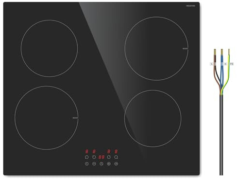STARCHARTS 59cm Built-in Induction Hob 4 Burners 9 Power Levels Boost Timer