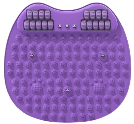 Lawnoval Alfombrilla de acupresión TPE y tabla de masaje con rodillo para pies, 50 x 50 cm, para almohadilla de alivio de pies de doble función, portátil y