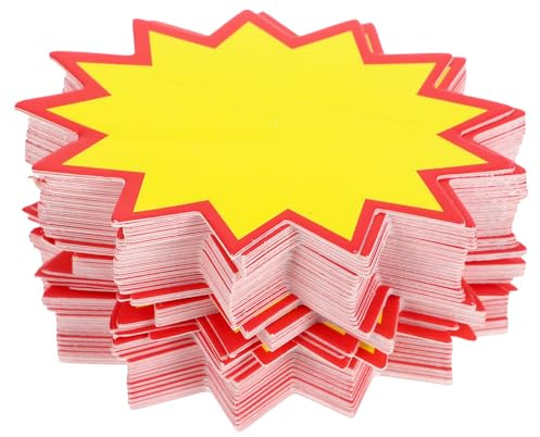 KOMBIUDA 100 Stück Preisschilder für Obst und Gemüse Papier Preisschild 5x7cm Leere Etiketten für Einzelhandel und Supermärkte Langlebige Preisetiketten für Geschäfte