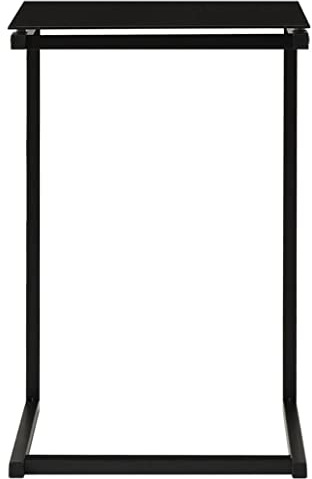 Fengshui Beistelltisch Schwarz 40x40x60 cm Hartglas | Stahlgestell, Stabil Und Langlebig, Als Wohnzimmertisch Oder Telefontisch Nutzbar