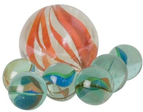 Tobar Glass Marbles - Bag of 19 Mixed Designs