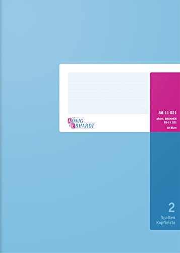 König & Ebhardt König und Ebhardt König & Ebhardt 8611021 Geschäftsbuch (A4, mit Kopfleiste, 2 Spalten, 32 Zeilen, 80g/m², 40 Blatt, Drahtheftung)
