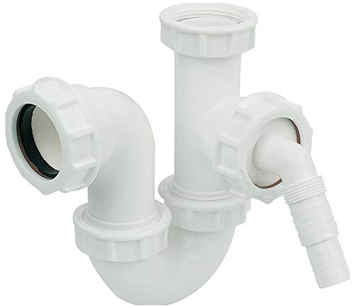 Appliance Waste Trap Half P Trap 40mm Washing Machine Drain Hose Spigot TW472