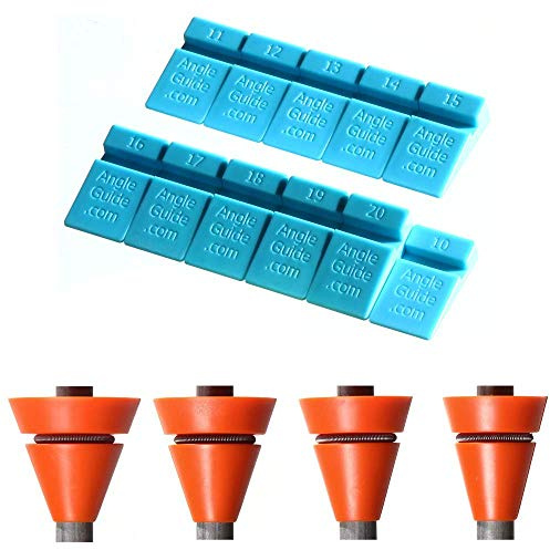Wedgek AZ4 Angle Guides Combo, Blue for Sharpening Stones, Orange for Rods