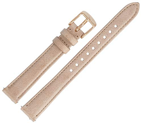 Fossil Uhrenarmband 14mm Leder Beige Rosegold - ES-3487 | LB-ES3487