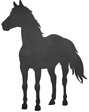 006 Pferd - selbstklebende Tafelfolie/Kreidefolie inkl. 3 Stück Kreide - Größe: 700 x 900 mm - Kinderzimmer Wanddeko