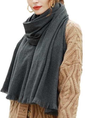 RIIQIICHY Schal Damen Winter Kuschelig, Weicher Breiter Winterschal | Kuscheliger Damenschal für Herbst und Winter, ideal als Schultertuch oder Stola für Abendkleid, Hochzeit und als Geschenk