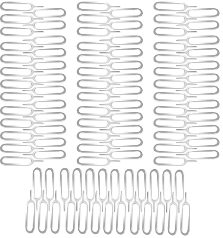 KOKOBASE 100Pcs SIM Card Removal Opening Tool, Tray Eject Pins Needle Opener, Universal Sim Ejector Tool for iPhone, HTC, Samsung Galaxy, Smartphone (100PCS)