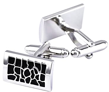 Aotiwe Lawyer Cufflinks, Cufflinks for Men Funny Vintage Flower Silver Black Copper for Business Father's Day