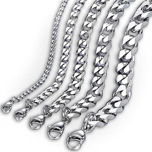 UNIQAL | Königskette Armband/Edelstahl/Kettenglieder | versilbert (21cm/10mm)