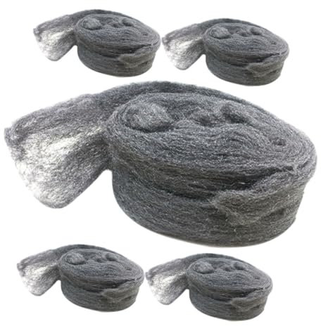 TOPPERFUN 5pcs Steel Wool Barrier for Mouse Hole Filler Steel Wool Pads to Block Wall Cracks Garage Ventilation Gaps
