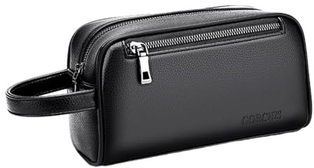 Amagogo Handgelenktasche für Männer, Geschenk für Vater, Ehemann, Freund, große Kapazität, Clutch, Schwarz
