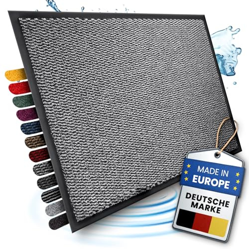 Bodenständig® Saubere Schuhe Dank saugstarkem Stoff (robust) perfekte Größe Grau in 90x150cm - Fußmatte innen, Fussmatte innen - Schmutzfangmatte für innen Türmatte | Grau in 90x150cm - Fußmatte innen, Fussmatte innen - Schmutzfangmatte für innen Türmatte