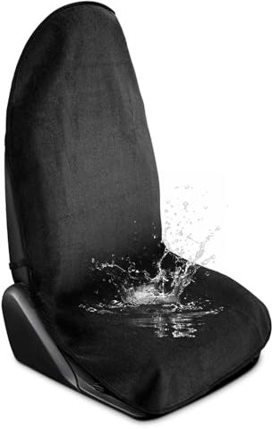 VOPHIA Sweat Towel Car Seat Cover, Waterproof & Non-Slip Car Seat Cover Protector - Universal Fit for All Cars, Gym & Beach Use, Sweat-Proof Pet-Friendly Protector,Washable car seat Covers (Black)