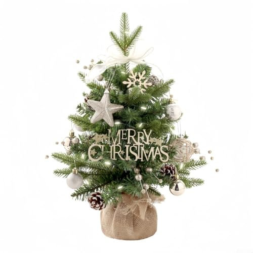 Stilvoller Mini-Weihnachtsbaum bei 48,3 cm und 15,2 cm mit Drehmechanismus und DIY-Ornament, Spaß für Heimdekoration