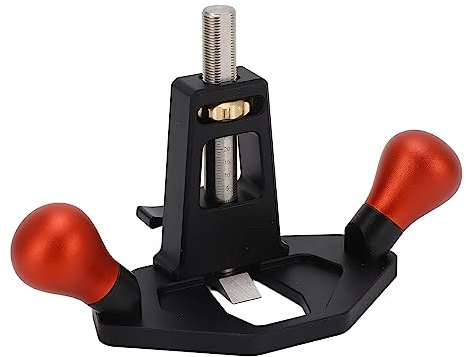 Nutriess Oberfräse für die Holzbearbeitung, Handoberfräse, verstellbare Klinge, Handhobel zum Trimmen, Edelstahl, Klinge mit anodischer Oxidationsbehandlung für präzise
