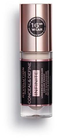 Makeup Revolution Conceal & Define Infinite Longwear Concealer, 16HR Wear, C1.75, 5ml