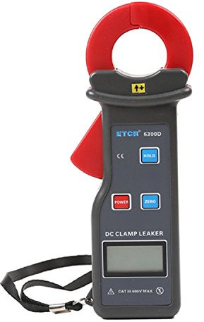 Medidor de corriente de fuga de pinza Medición de corriente CC, Rango DC 0.0mA a 6.00A, Tamaño de mordaza 25X30 Mm. Equipado con la función de carga de datos de la interfaz USB, almacenamiento de dato