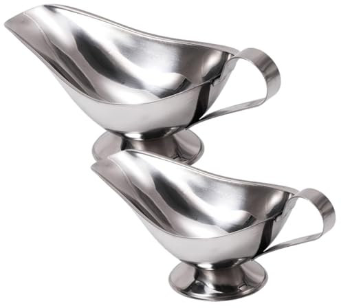 KICHOUSE Tazas De Salsa De Acero Inoxidable 3 Oz y 5 Oz, Dispensadores De Condimentos Resistentes, Tazones Para Mojar Adecuado Para Salsas y Aderezos Restaurante, Set De 2 Unidades