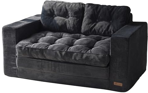 MAXYOYO umwandelbares Zweiersofa-Schlafsofa aus Kordstoff