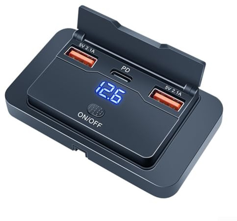 Panel de carga USB de coche fácil de instalar, complemento perfecto para el interior de tu vehículo