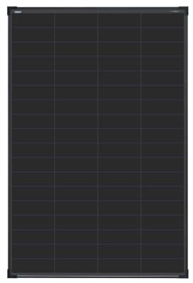 enjoy solar® Panel solar monocristalino 200W 12V con tecnología HPBC – Alta eficiencia 25%, células solares de 182mm, Full Black, ideal para autocaravana, balcones, caseta de jardín y barco