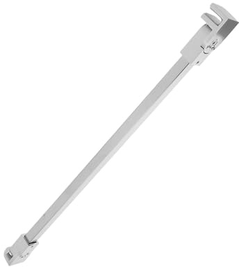 Alipis Barre de Support pour Porte Verre 400 Mm, Acier Inoxydable 304, Tête Carrée en Alliage de Zinc Brillante, Pivot 180° Réglable, Renfort Mural pour Paroi Cadre, Accessoires Salle