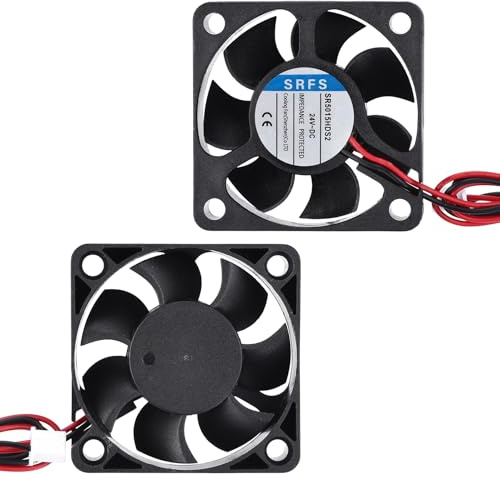 sourcing map 5015 Fan 50mm x 15mm 2 Inch 12V Small Plastic Cooling Fan 2 Pin for Computer PC Case CPU Heatsink 3D Printer Desktop Cooling Router Server(2 PCS)