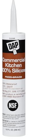 DAP Commercial Kitchen 100% Silicone Sealant, Clear, 9.8 Oz (7079808658)