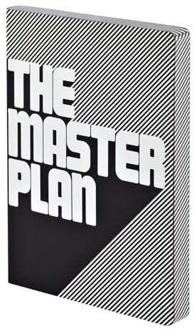 Nuuna Notizbuch A5+ | Graphic L - The Master Plan | Dotted Journal | 3,5mm Punktraster | 256 nummerierte Seiten | 120g Premium-Papier | Leder schwarz | nachhaltig produziert in Deutschland