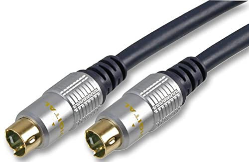 Pro Signal - Cavo Mini-DIN a 4 pin (S-VHS) maschio-maschio, 2 m, nero