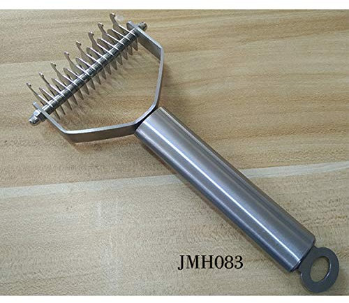 RH-HPC Shears for Hair Cutting Pet Grooming Tool - 2 Sided Undercoat Rake For Cats & Dogs - No More Nasty Shedding And Flying Hair 7.3''
