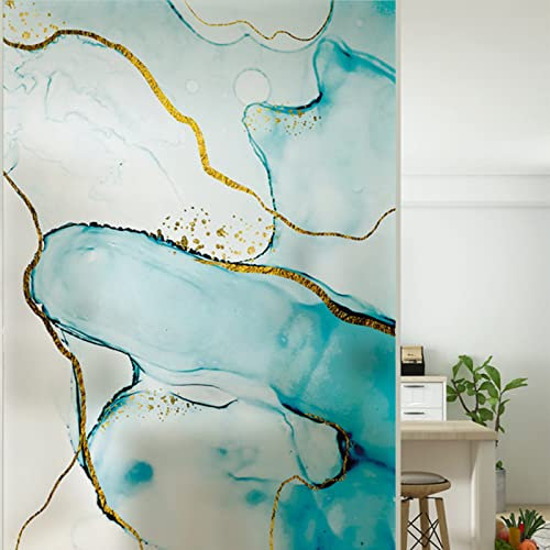 Modixun Film d'intimité pour fenêtre en marbre - Non adhésif - Statique - Verre dépoli - Revêtement décoratif en vinyle - 40 x 100 cm - Style E