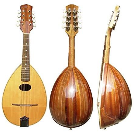 ZENGXUE Scoop Shaped Mandolin Round Back Mandolin Eight Stringed Piano Western Musical Instrument Send Backpack Strings Mandolin Musical Instrument