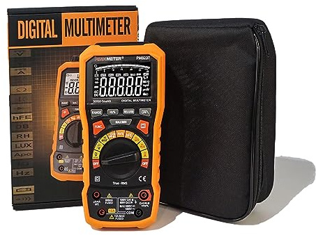 Digital Multimeter mit 30000 Zählt USB Datenprotokollierung TRMS LPF | Multimetro Ohm Volt Amperometro, tensione AC/DC, corrente AC/DC, resistenza, diodo, capacità, frequenza con ampio display LCD