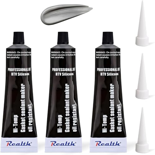 Realth Silicona Selladora Gasket Maker 100g Gris, 3 Pcs